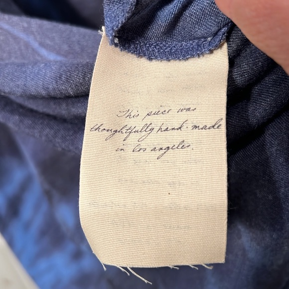 Raquel Allegra Cotton/polyester Tie Dye “ drama maxi aqua 2” size medium - Picture 7 of 7